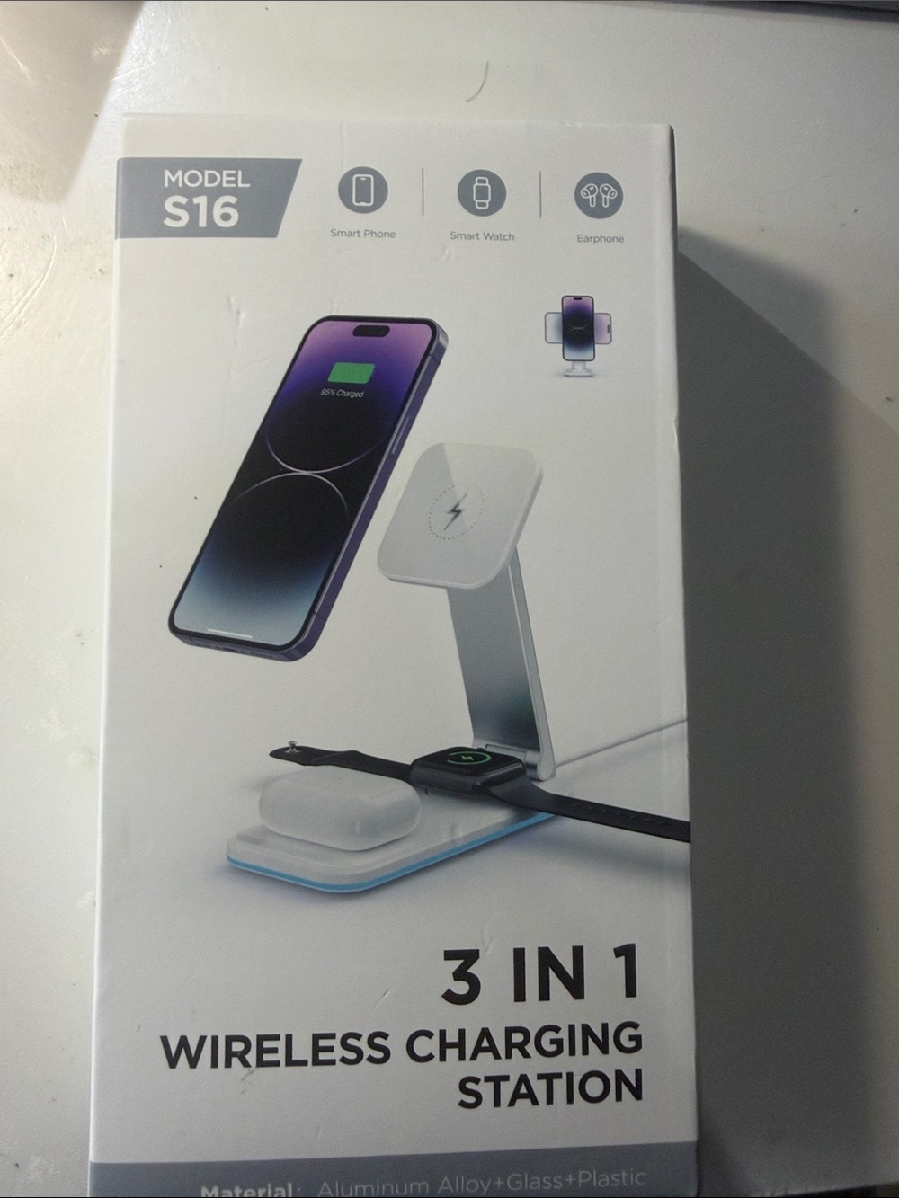 3-in-1 Wireless Charging Station (White)